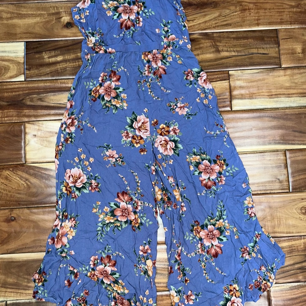 Floral Blue Jumpsuit